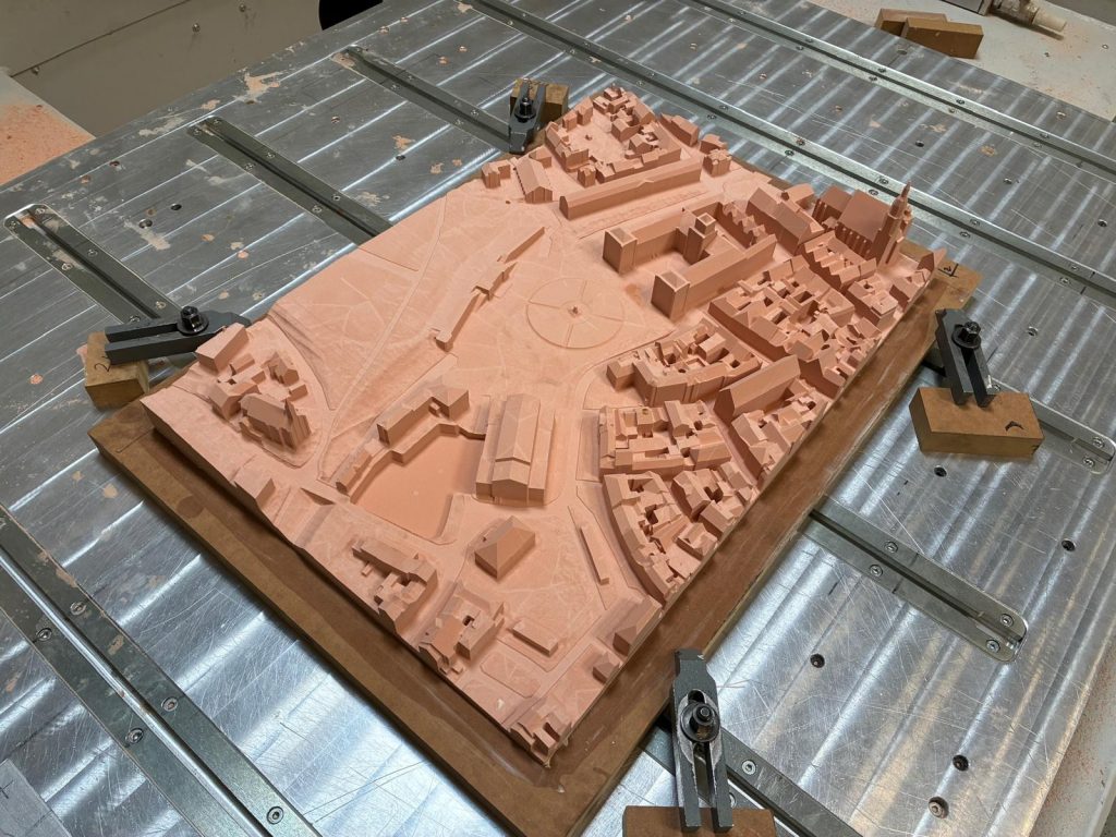 CNC milling architectural model making - milled architectural model image 1