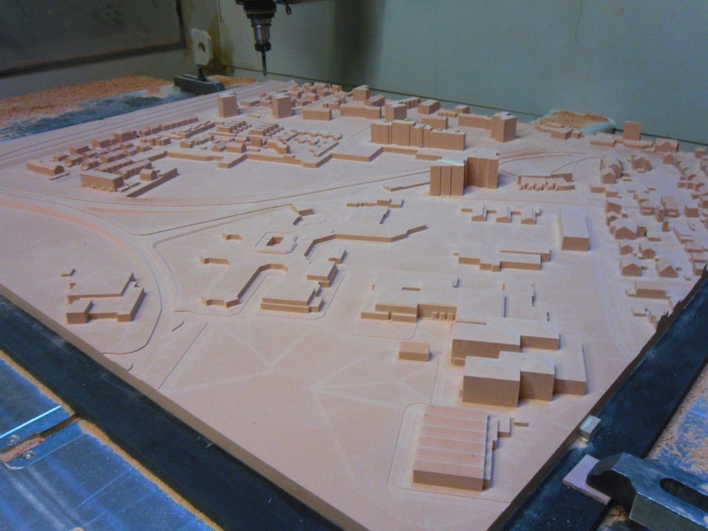 CNC milling architectural model making - milled architectural model image 7