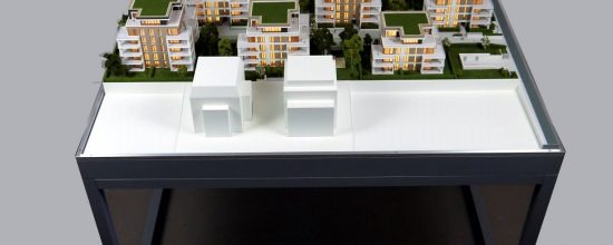 Presentation model in Frankfurt for architectural model making, presentation and project communication