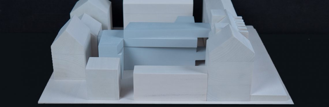 Wooden architectural model for architectural model making, presentation and project communication