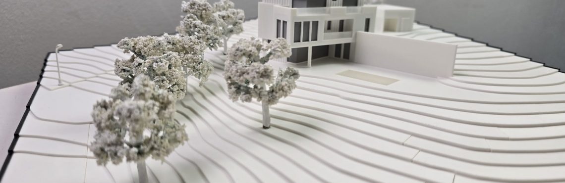 Architectural model 1:100 for architectural model making, presentation and project communication