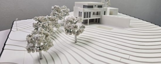 Architectural model 1:100 for architectural model making, presentation and project communication