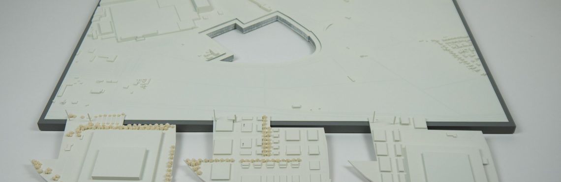 Context model 1:2000 for architectural model making, presentation and project communication