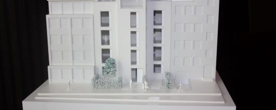 White architectural model for architectural model making, presentation and project communication