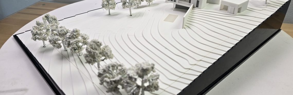 Design model 1:200 for architectural model making, presentation and project communication