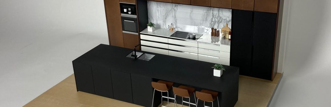 Interior model for architectural model making, presentation and project communication